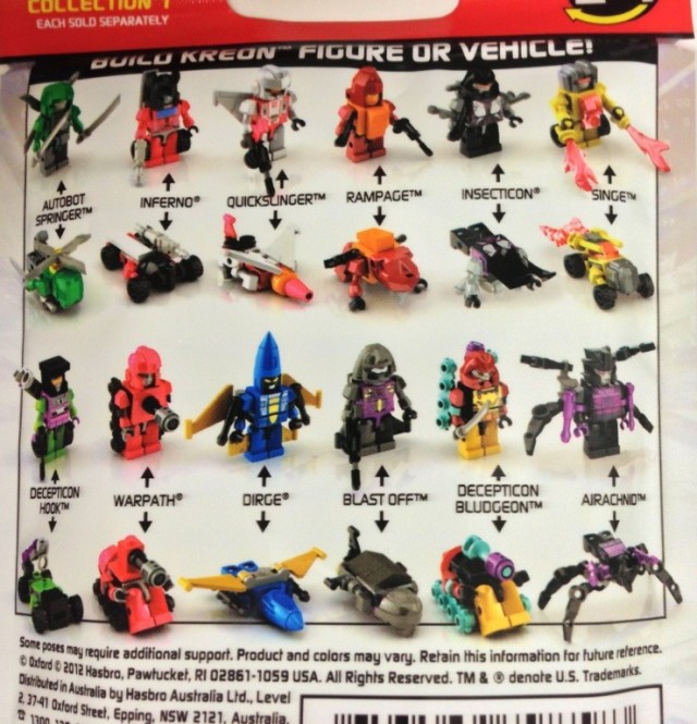 transformers list of toys