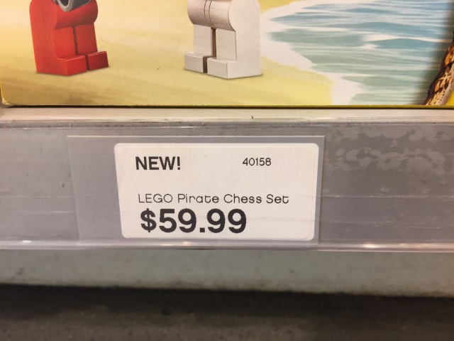 LEGO Pirate Chess 40158 Price Tag at LEGO Store